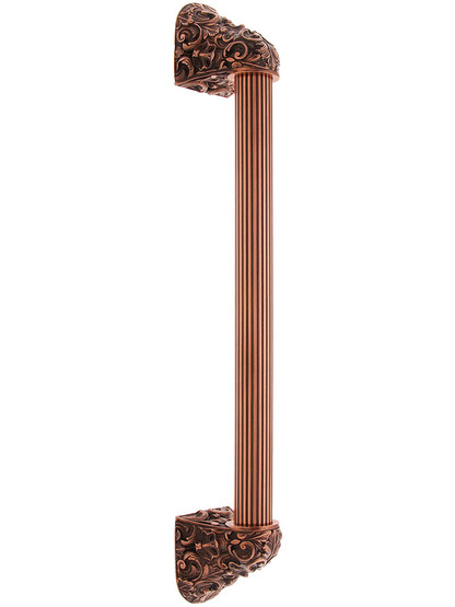 12 inch Queensway Appliance Pull With Fluted Bar in Antique Copper.